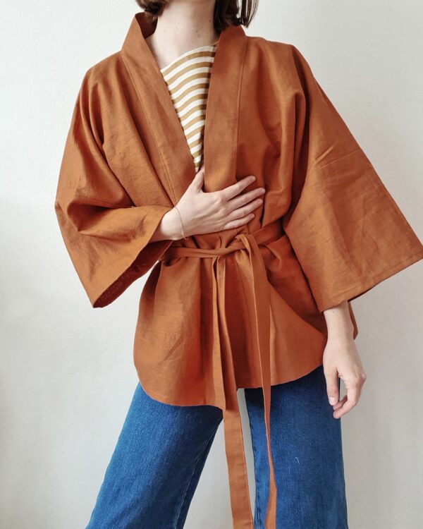 Moichi kimono in rust