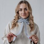 Princess Collar (white & black cotton)